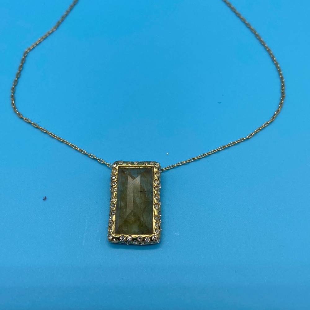 Fancy Cut Stone Statement Necklace
